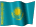 Small animated Kazakhstani flag clip art for a white background